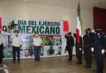 Realizan acto cívico por el  Día del Ejército Mexicano en Paraíso