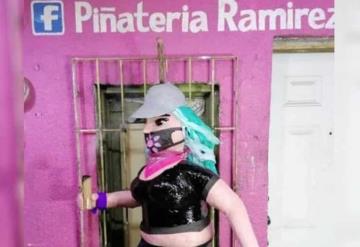 Homenajean a La Reinota´ con piñata y ella los llama misóginos