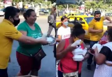 Joven festeja su cumpleaños regalando comida