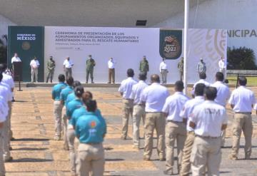 Presentación de los Agrupamientos equipados, Organizados y Adiestrados para el Rescate Humanitario