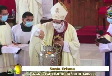 Este martes santo, la diócesis de Tabasco celebró la misa crismal