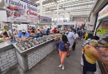 Bajas ventas de pescados y mariscos en el “Pino Suárez”