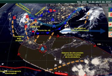 Entrará nuevo frente frío no. 50 sobre el norte de México