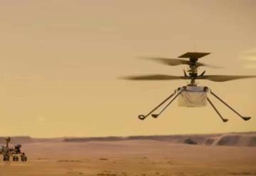 Helicóptero Ingenuity de la NASA se prepara para sobrevolar este lunes la superficie de Marte