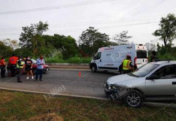 Aparatoso accidente sobre el Periférico de Villahermosa