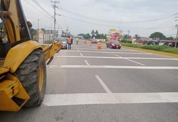 Con topes reducirán accidentes en vía federal Paraíso-Comalcalco