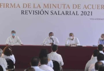 Firma de la Minuta de Acuerdo  Revisión Salarial 2021