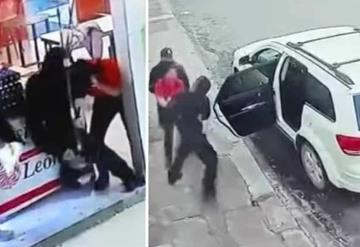 Video: Momento en que mujer es secuestrada en una rosticería