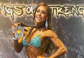 Vanessa Guzmán gana tercer lugar en campeonato profesional de fisicoculturismo