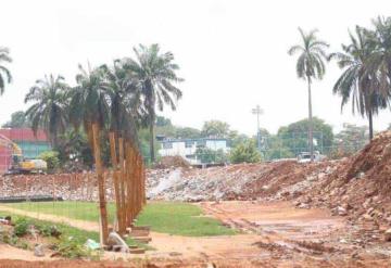 Sólo queda escombros del Parque Centenario 27 de Febrero