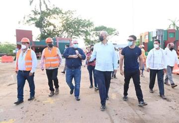 El gobernador del estado Manuel Merino supervisó la reconstrucción del nuevo Parque Centenario del 27 de Febrero