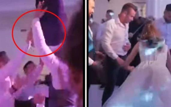 En boda novio es lanzado al aire, lo dejan caer provocándole daño vertebral