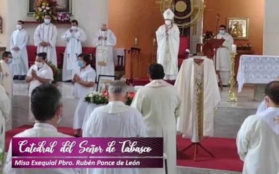 Realizan misa exequial en honor al padre Rubén Ponce de León Murillo