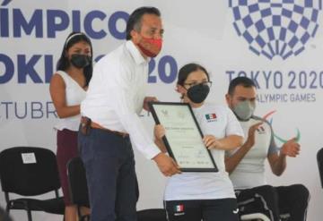 Naomi Somellera recibió reconocimiento por trascender en los Juegos Paralímpicos Tokio 2020