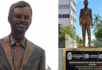 Llovieron críticas en redes sociales sobre la estatua de Eugenio Derbez develada en Acapulco