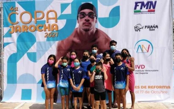Nadadores tabasqueños destacaron en la IV Copa Jarocha que se realizó en Veracruz