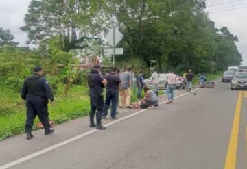 Accidente sobre la Teapa-Villahermosa