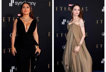 Salma Hayek y Angelina Jolie deslumbran en el estreno de "Eternals"