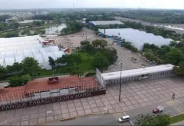 Navidad en el estacionamiento del Parque Tabasco