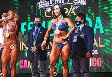 La tabasqueña Karol Burelo obtuvo el segundo y tercer lugar en la Copa Esmeralda y Copa Diamante de fisicoconstructivismo y fitness