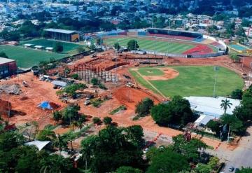 La construcción del nuevo Parque Centenario va viento en popa para que sea entregado a principios de abril de 2022 y esté listo para la siguiente temporada de Olmecas de Tabasco en la Liga Mexicana de Beisbol (LMB)