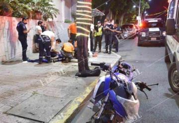 Derrapó en su “caballo de acero”