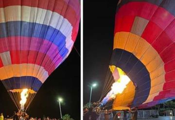 Globo aerostático arrastra a personas en festival de Altamira Tamaulipas