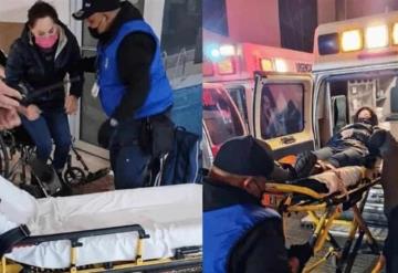 Tatiana es trasladada en ambulancia al hospital en Ciudad Juárez