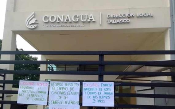 Trabajadores del sindicato de la Semarnat toman las intalaciones de la Conagua