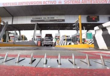 Camión de carga estrena sistema poncha llantas  en Ecatepec