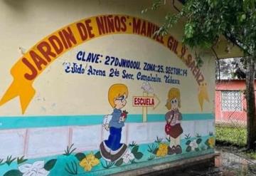 Denuncian el pésimo estado de Jardín de niños en Comalcalco