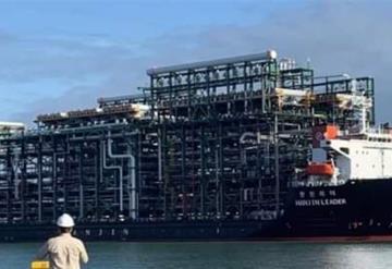 Arriba el barco Huanjin Leader con equipamiento para la refinería Olmeca Dos Bocas