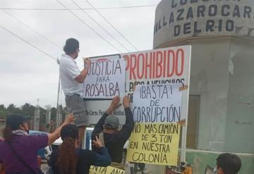 Bloquean paso a maquinaria pesada a la Colonia Petrolera en Paraíso