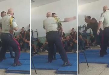 Instructor de la policía golpea a alumna y causa indignación en Venezuela