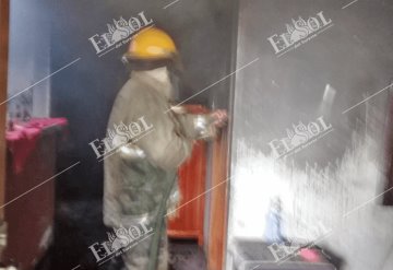 Se registró un incendio en el fraccionamiento la Isla, colonia Miguel Hidalgo