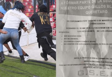 Por 300 pesos, empresa de seguridad contrató a improvisados para el Querétaro vs Atlas