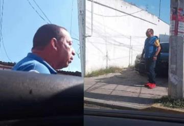 Padre de Octavio Ocaña es captado amenazando a hombre con una pistola