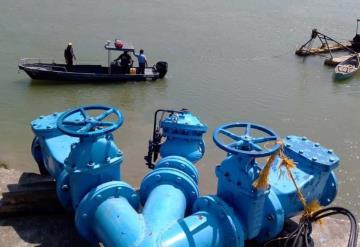 Dragan área de captación de la planta potabilizadora, en río Usumacinta