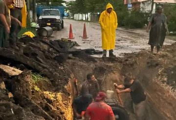 Repara Ayuntamiento de Centro falla en línea de la Potabilizadora Carrizal