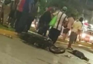 Se accidenta motociclista en Teapa