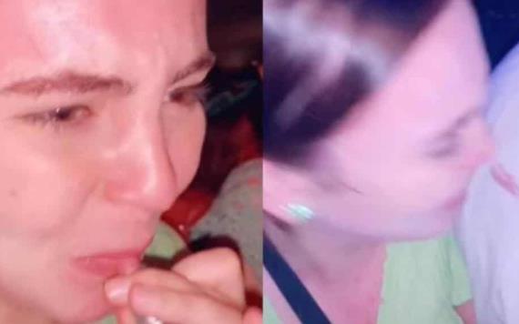 Video: ¿Nuevo reto viral?  mujer marca sus labios en desconocidos; la señalan por acoso