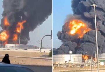 Reportan incendio en instalación petrolera de Arabia Saudita