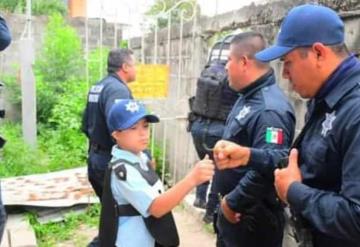 Seguridad Pública cumple sueño a niño en el marco del Día Mundial del Síndrome de Down