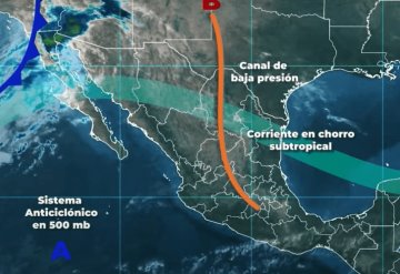 Hoy, un nuevo frente frío y una vaguada polar que ingresarán por el noroeste de la República Mexicana