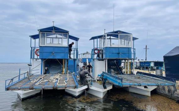 Secretaría de Marina moviliza buques para contener sargazo en Quintana Roo