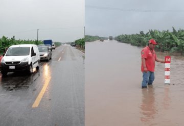 Se registran vados de agua en la carretera Villahermosa-Teapa