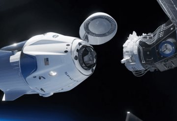 Llega Estación Espacial Internacional nave de SpaceX tripulada por civiles que pagaron por el viaje