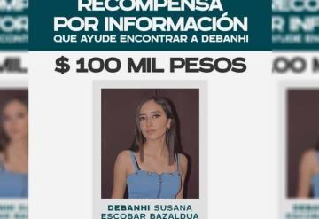 Ofrecen 100 mil pesos de recompensa por información de la joven desaparecida Debanhi Escobar