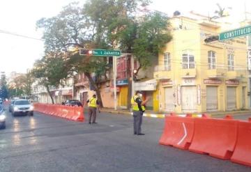 Cierran circulación en el Malecón Carlos A. Madrazo