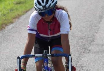 Guadalupe Solana, miembro de Guerreros Bike de Jonuta logra su pase nacional en ciclismo